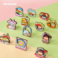 BigGallery Birthday Badge monthly collection featuring 12 colorful metal alloy birthday badge designs for each birth month