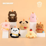 BigGallery Hello The World series plush blind box collection display with multiple cute figures