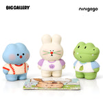 BigGallery x Ninigogo Happy Day Series blind box figures collection on white background featuring three cute collectible character toys