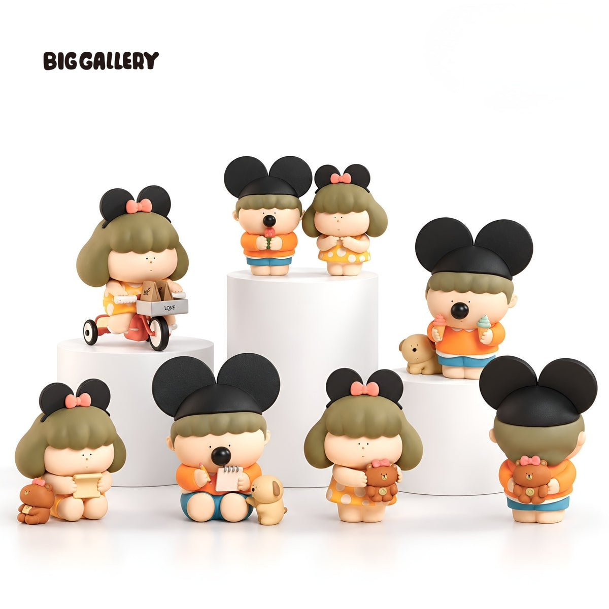 BigGallery Someone Loves You Series full collection blind box figures on white background featuring cute collectible designer toys display
