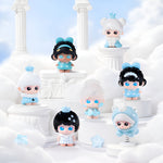 Black Fairy Tales Series Mini Blind Box collectible figures displayed in a dreamy fantasy scene