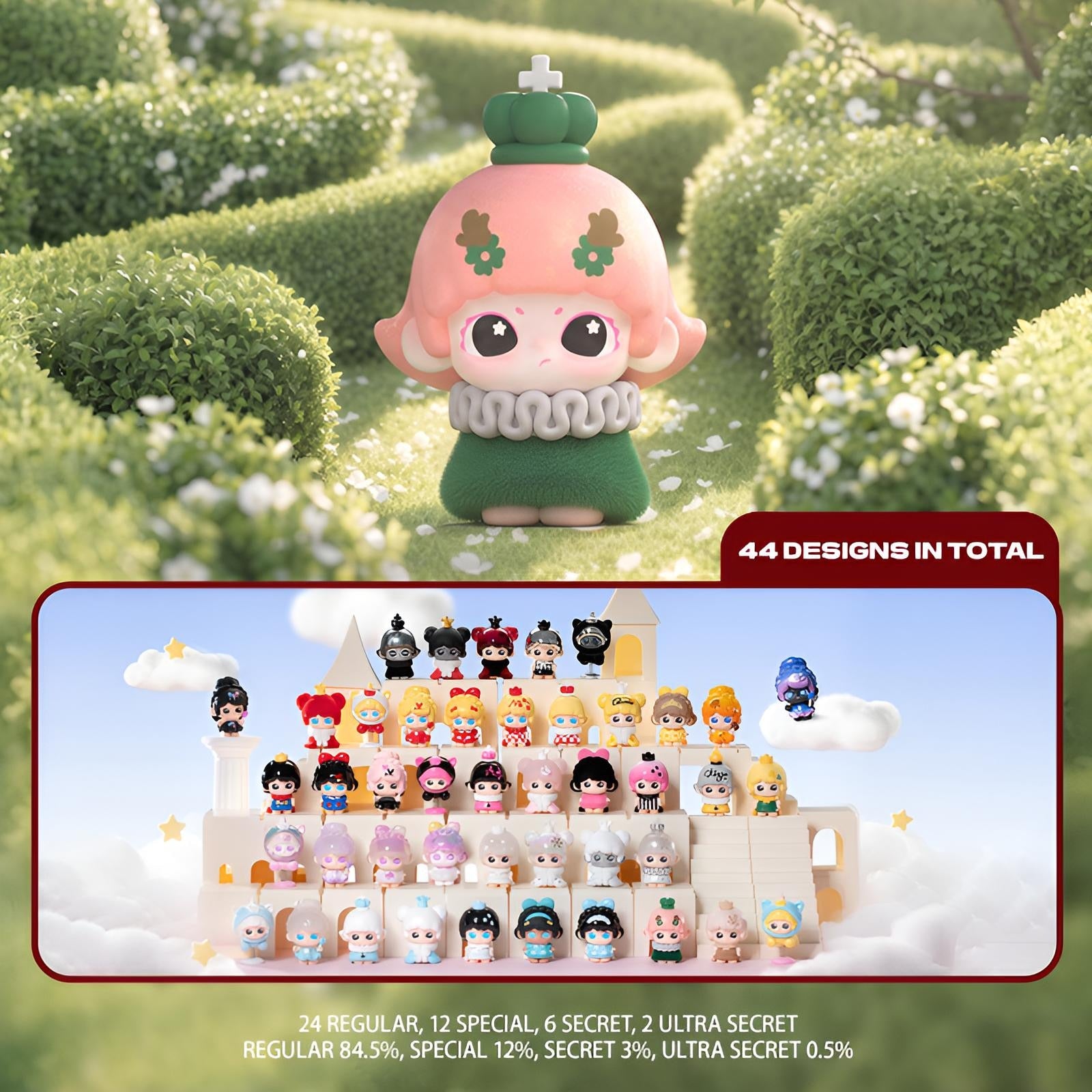 Black Fairy Tales Series Mini Blind Box full lineup featuring colorful fantasy characters and collectible mini figures