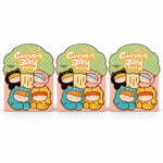 Curious Baby blind box 3-pack packaging featuring cute animal costume characters, collectible figure blind bags by Big Gallery.