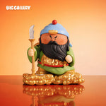 Guan Yu God of Wealth Figure front view with golden cloud base and traditional Chinese warrior design