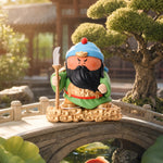 Guan Yu God of Wealth Figure displayed in an outdoor setting as a unique art decoration