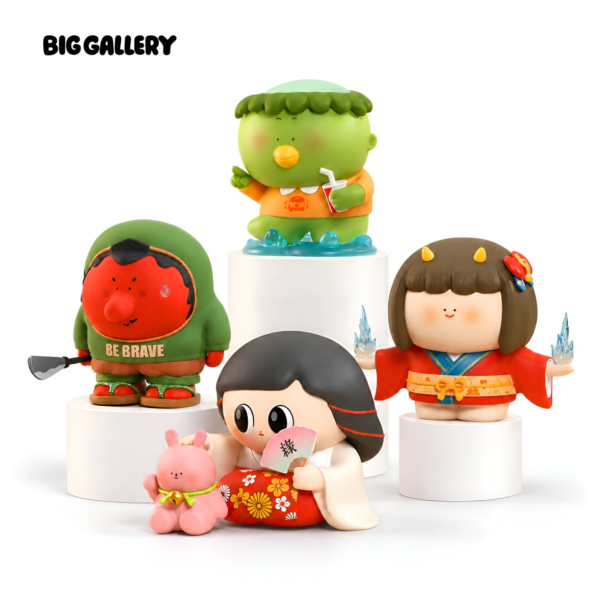 Hundred Demons Parade Series collectible figure set featuring Tengu and other fantasy characters by BigGallery