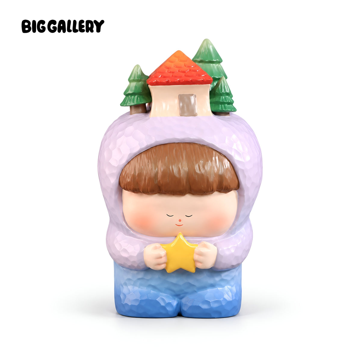 Make A Wish Series figure by BigGallery featuring a cute collectible art toy holding a star displayed on a white background