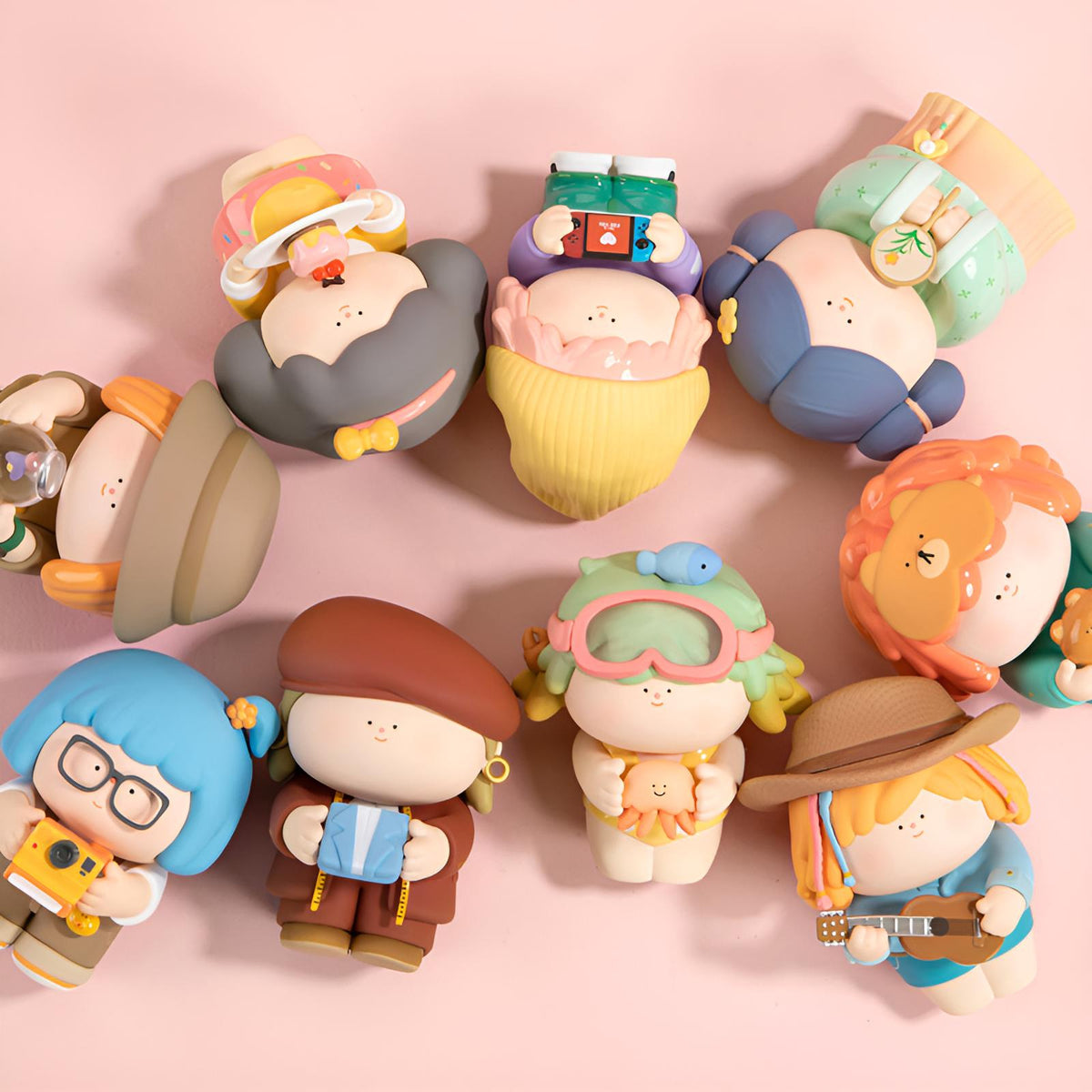 Full collection display of My Favorite Gift for You Girl Edition Blind Box collectible figures
