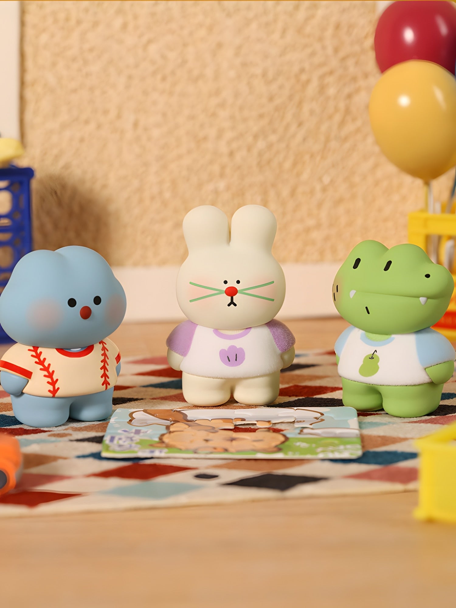 Ninigogo Happy Day Series blind box collectible figures featuring cute animal characters, preview of the full collection
