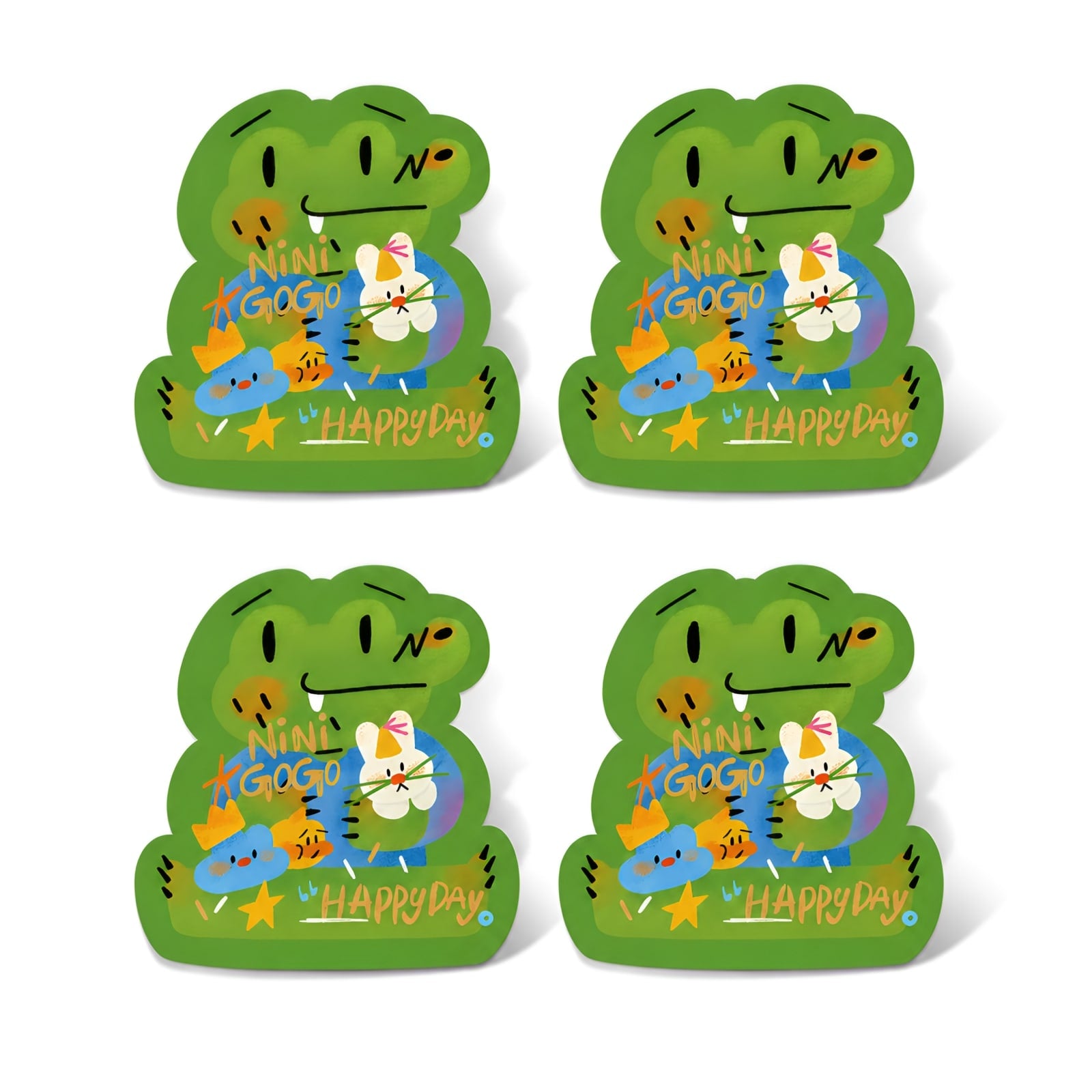 NiniGogo Happy Day Series Blind Box set of 4 packages on a white background