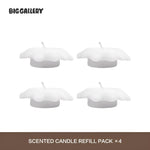 Scented Candle Refill Pack for Stay Warm, My Friend Snowman Candle Holder Set with 4 refill candles