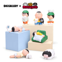Complete collectible figures set from Thank Goodness for Cats Series Blind Box by BigGallery and Matsuyoda, featuring cute cat-themed designer toys