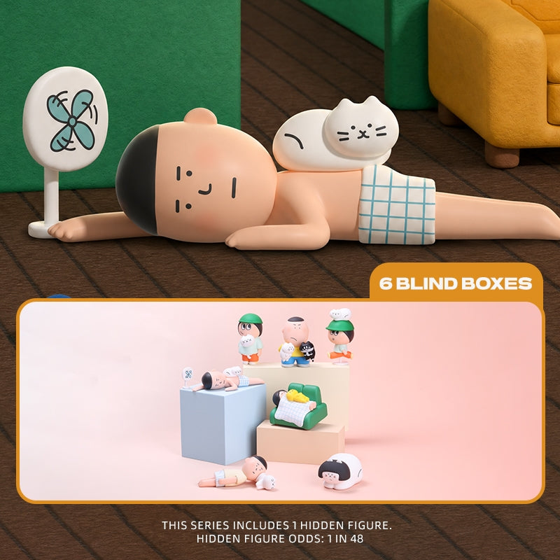 Thank Goodness for Cats Series Blind Box full case display with six collectible figures and one hidden figure chance