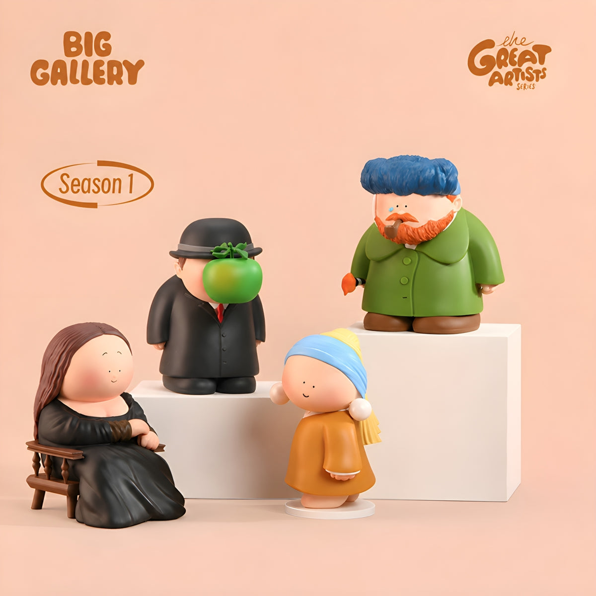 The Great Artist Figures Season 1 collectible art figure set by BigGallery featuring artist-inspired characters