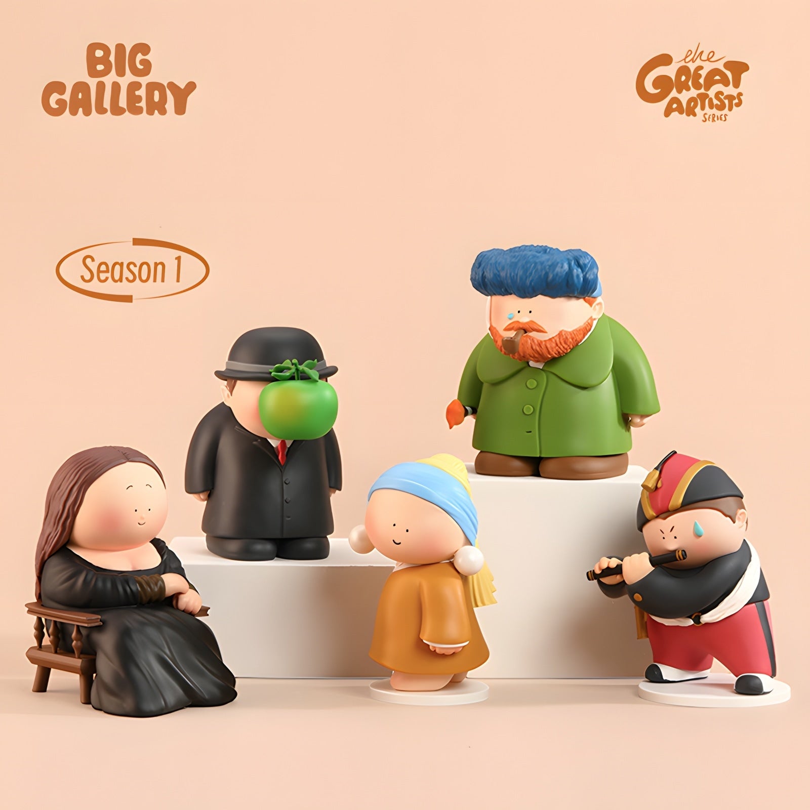 The Great Artist Figures Season 1 collectible art figure set by BigGallery featuring artist-inspired characters