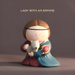 Lady with an Ermine figure from The Great Artist Figures Season 3, collectible art figure inspired by Leonardo da Vinci painting