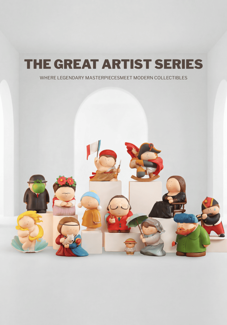 The Great Artist Series collectible figures inspired by famous artworks modern toy display