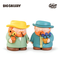 Van Gogh Irises and Sunflowers collectible figure set from The Great Artists Series by BigGallery, featuring art-inspired designer toys
