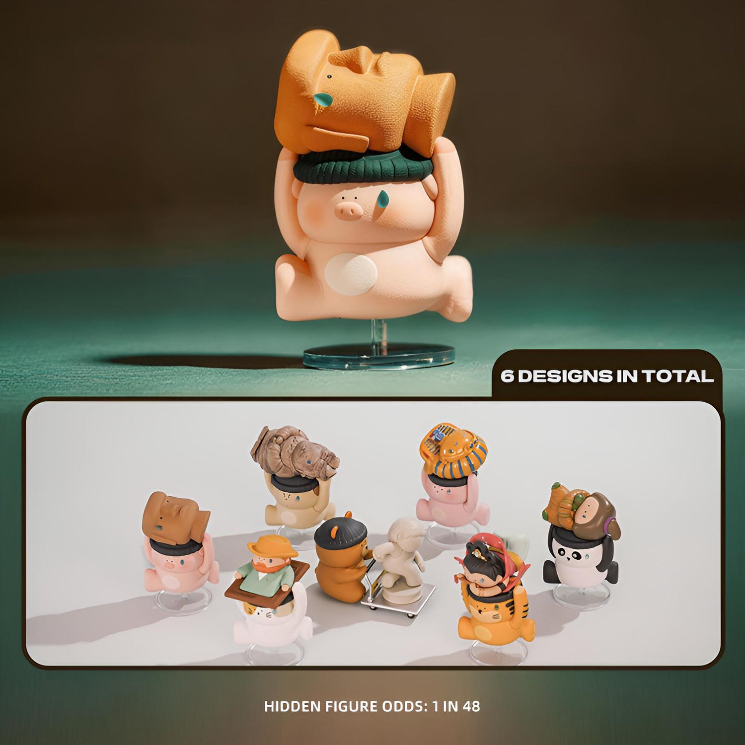The Museum Bandits Series Blind Box full lineup with collectible art figures and hidden figure odds
