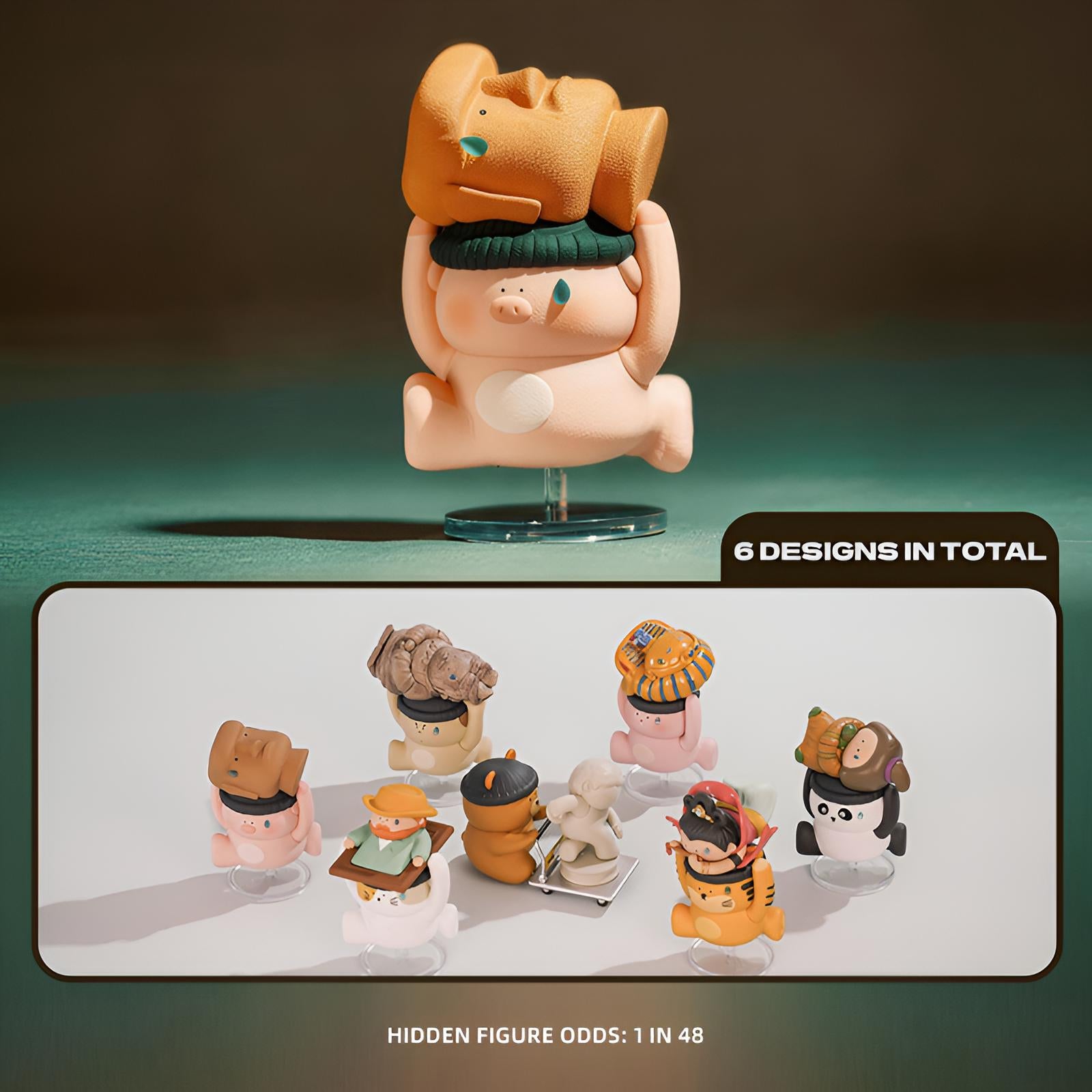 The Museum Bandits Series Blind Box full lineup with collectible art figures and hidden figure odds