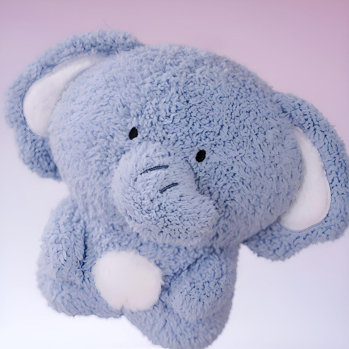 Asian Elephant plush figure from Treasure Animals Series Blind Box, soft blue collectible animal plush