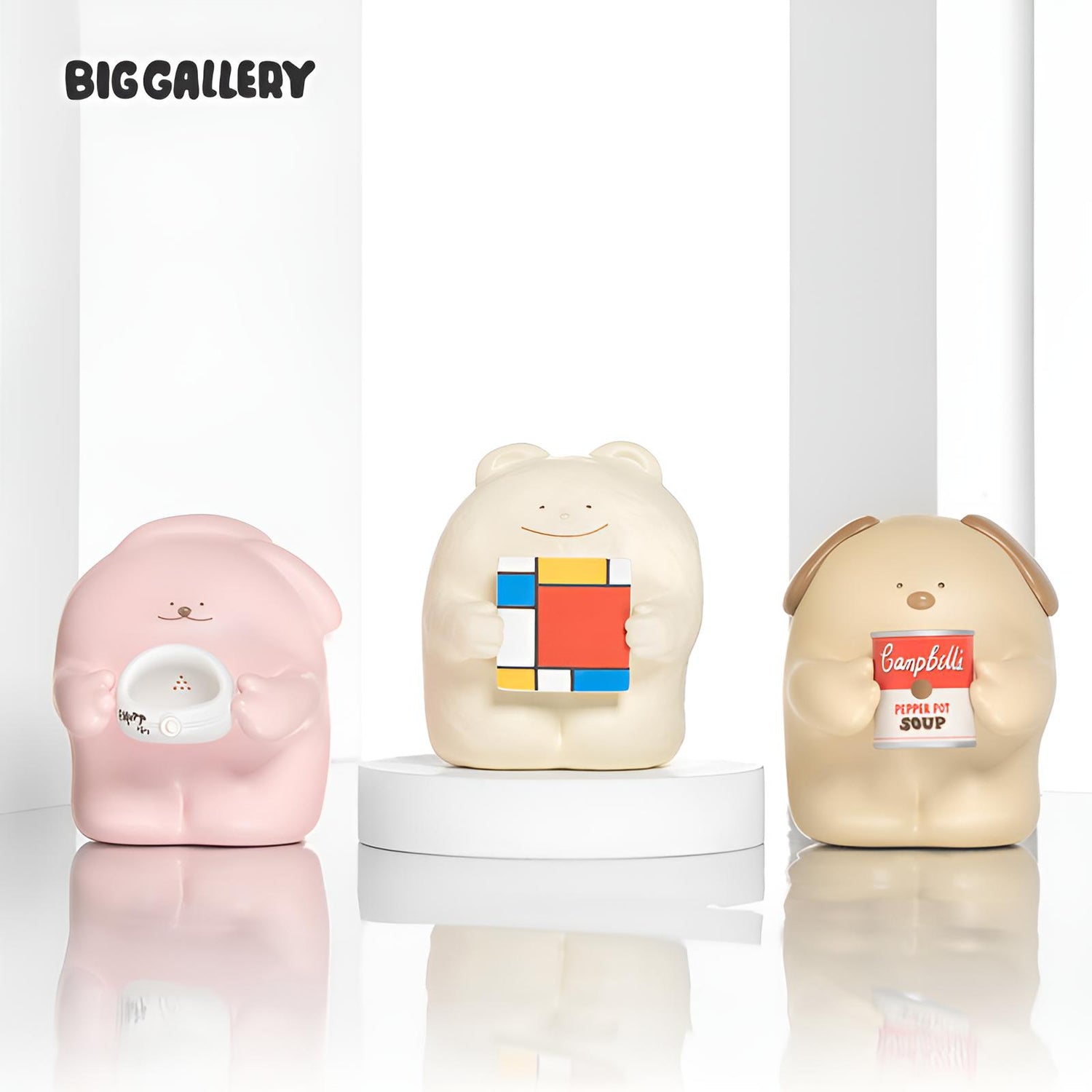 We Love Art Series Figures full collection by BigGallery featuring three premium resin collectible art figures inspired by contemporary art