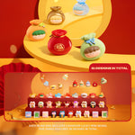 Wealth & Blessings Together Series Blind Bag full lineup showing 38 Lucky Mini Beans designs and collectible styles