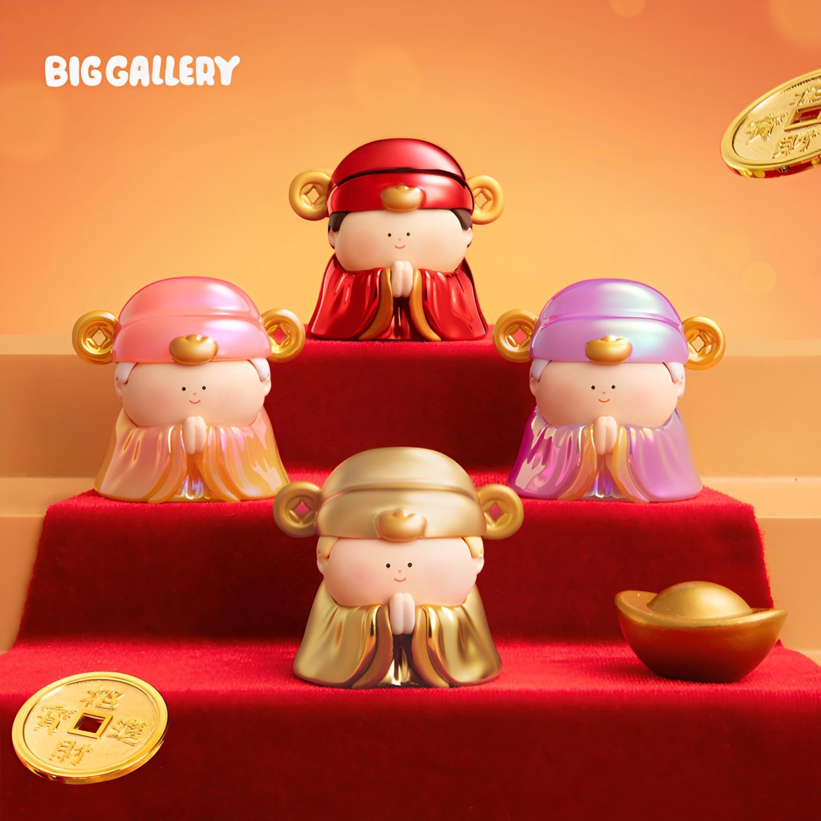 Wealth & Blessings Together Series Blind Bag featuring colorful Lucky Mini Beans collectible figures with fortune-inspired designs