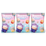 Three blind bag packages for Wishing Stars Series Blind Bag, neatly arranged, with 5 random Mini Beans inside each bag.